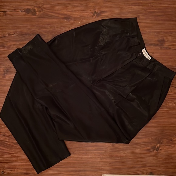 Focus 2000 Pants - LAST CHANCE ⏰ Retro Black Shiny Metallic Matrix High Rise Pant Size 12